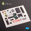 F-22A Raptor. Interior 3D Decals (for Academy Aircraft model kit) Scale 1:72 KeliK K72168