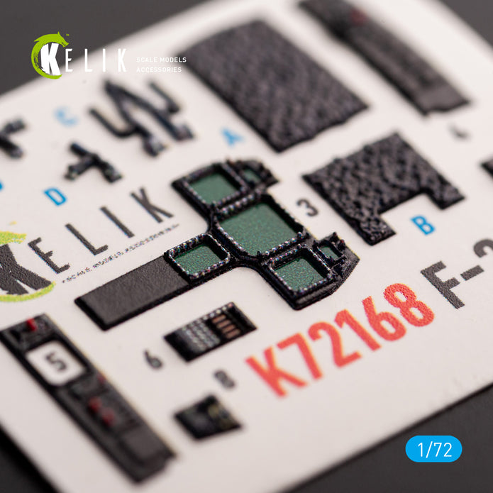 F-22A Raptor. Interior 3D Decals (for Academy Aircraft model kit) Scale 1:72 KeliK K72168