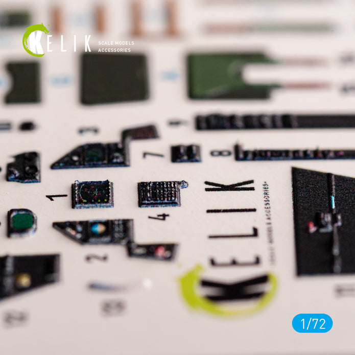 Dassault Mirage 2000-5F. Interior 3D Decals (for Modelsvit Aircraft model kit) Scale 1:72 KeliK K72178