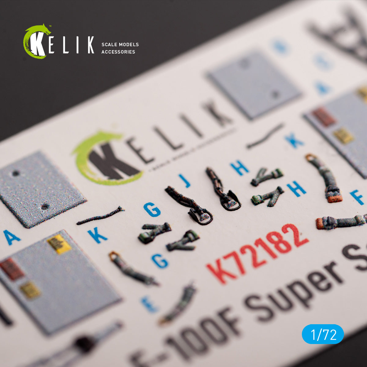 F-100F. Interior 3D Decals (for Trumpeter Aircraft model kit) Scale 1:72 KeliK K72182