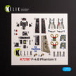 F-4B Phantom. Interior 3D Decals (for Fine Molds Aircraft model kit) Scale 1:72 KeliK K72187