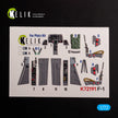 F-1 Support Fighter. Interior 3D Decals (for Platz Aircraft model kit) Scale 1:72 KeliK K72191