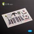 F-1 Support Fighter. Interior 3D Decals (for Platz Aircraft model kit) Scale 1:72 KeliK K72191