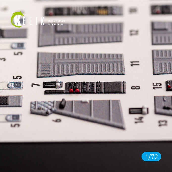 T-2 Advanced Trainer. Interior 3D Decals (for Platz Aircraft model kit) Scale 1:72 KeliK K72192