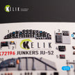 Junkers Ju-52. Interior 3D Decals (for Italeri Aircraft model kit) Scale 1:72 KeliK K72196