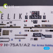 Curtiss H-75A1/AR. Interior 3D Decals (for Arma Hobby Aircraft model kit) Scale 1:72 KeliK K72199