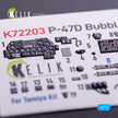 Republic P-47D Thunderbolt. Interior 3D Decals (for Tamiya Aircraft model kit) Scale 1:72 KeliK K72203