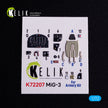 MiG-3. Interior 3D Decals (for Armory Aircraft model kit) Scale 1:72 KeliK K72207