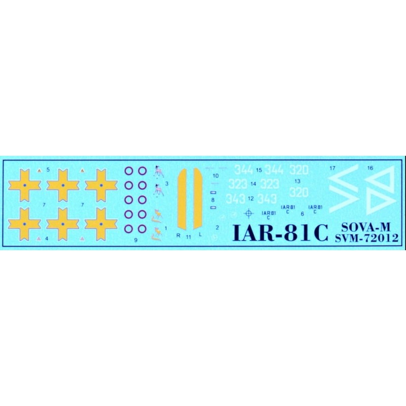 Romanian Fighter Aircraft IAR-81C, Aircraft Model Kit Scale 1:72 SOVA-M SVM 72012