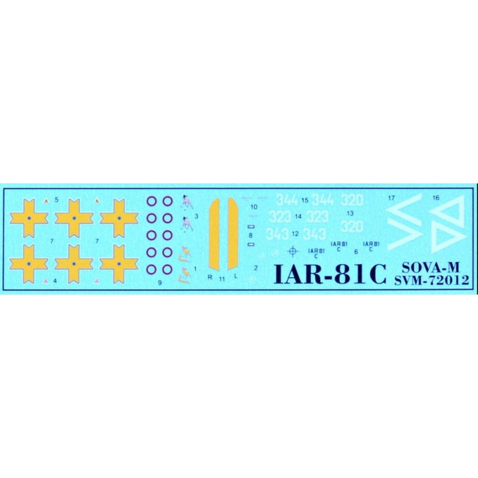 Romanian Fighter Aircraft IAR-81C, Aircraft Model Kit Scale 1:72 SOVA-M SVM 72012