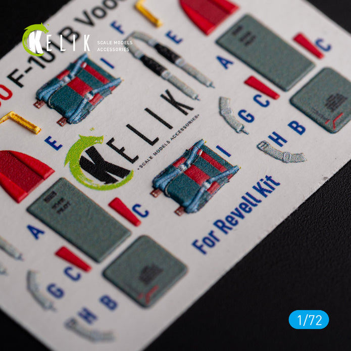 F-101 Voodoo. Interior 3D Decals (for Revell Aircraft model kit) Scale 1:72 KeliK K72130