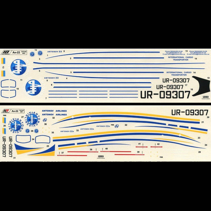 Antonov An-22 "Antei" Heavy Turboprop Cargo Model Aircraft Kit Scale 1:144 A&A Models AAM4401