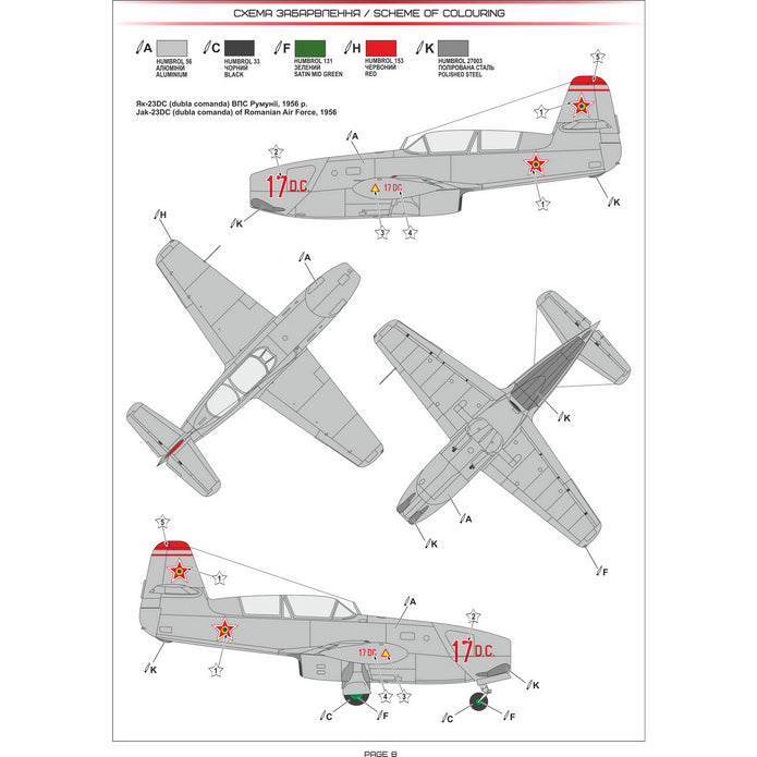 Yakovlev Yak-23 D,C, Training Fighter Model Kit Aircraft Scale 1:48 A&A Models AAM4802