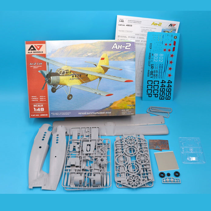 Antonov An-2 Colt Biplane Light Multi Purpose Model Kit Aircraft Scale 1:48 A&A Models AAM4803