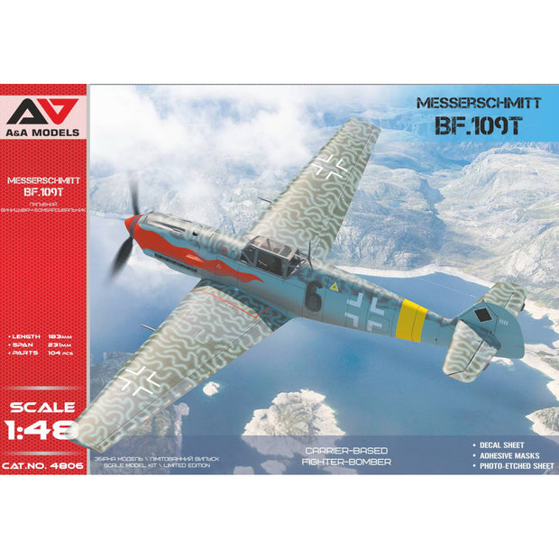 Messerschmitt Bf,109T German Aircraft Kit Model Scale 1:48 A&A Models AAM4806