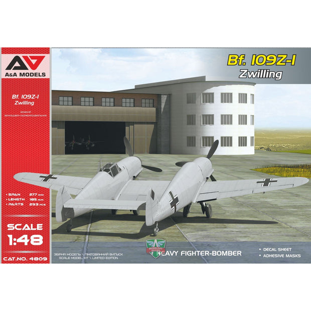 Messerschmitt ME Bf, 109Z-1 Zwilling Model Aircraft Kit Scale 1:48 A&A Models AAM4809
