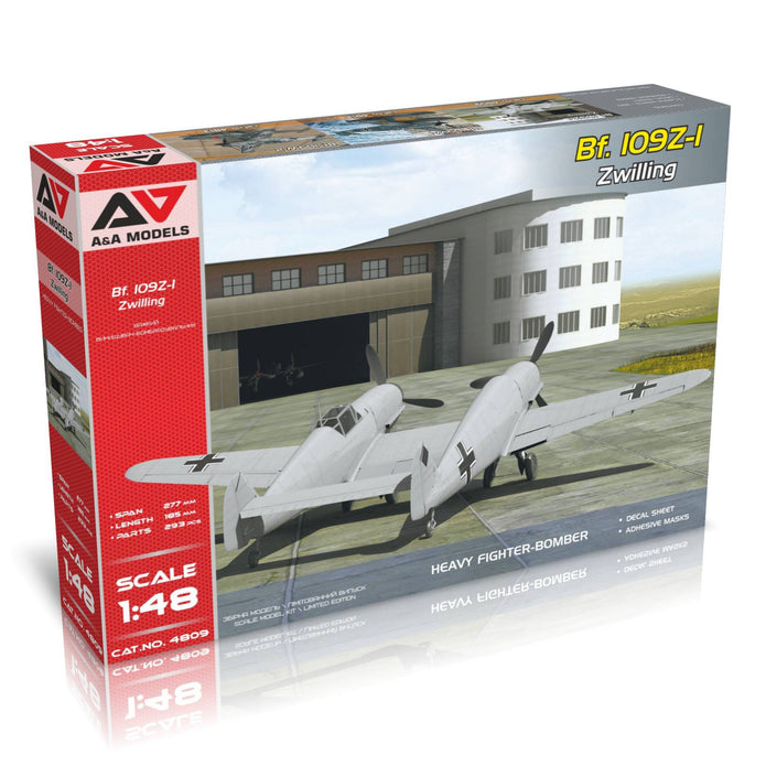 Messerschmitt ME Bf, 109Z-1 Zwilling Model Aircraft Kit Scale 1:48 A&A Models AAM4809