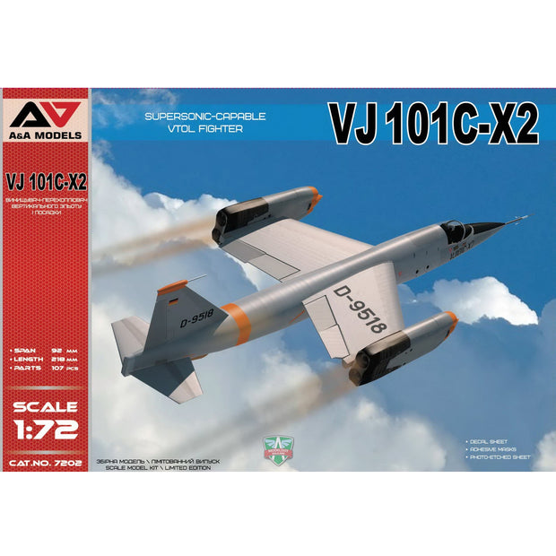 VJ101C-X2 Supersonic-Capable VTOL fighter Aircraft Model Kit Scale 1:72 A&A Models AAM7202