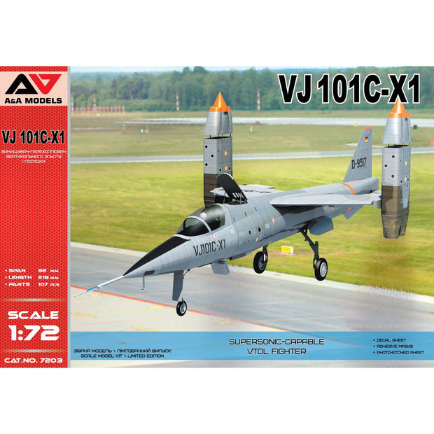 VJ-101C-X1 Supersonic-capable VTOL fighter Model Kit Aircraft Scale 1:72 A&A Models AAM7203