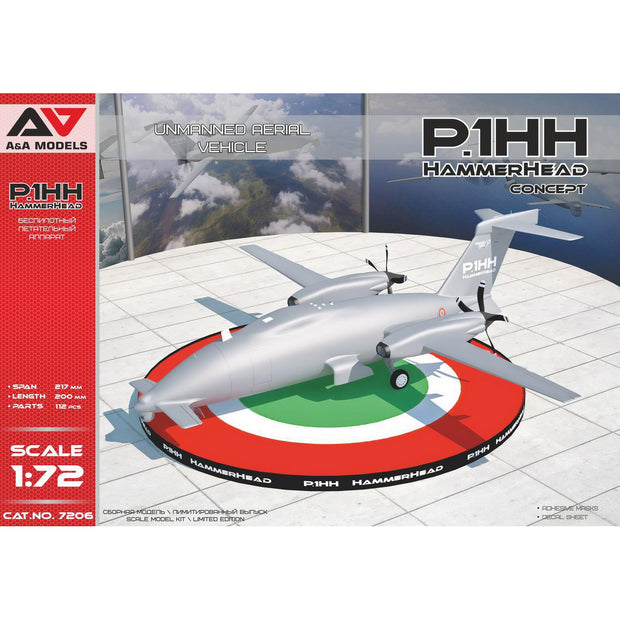 P1,HH Hammerhead Concept UAV Model Kit Aircraft Scale 1:72 A&A Models AAM7206