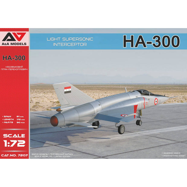 Helwan HA-300 Light supersonic interceptor Model Kit Aircraft Scale 1:72 A&A Models AAM7207