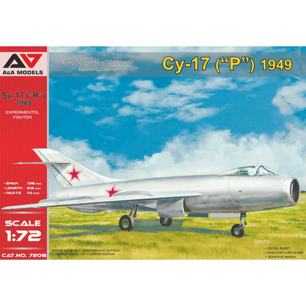 Sukhoi SU-17 Aircraft R 1949 Model Aircraft Kit Scale 1:72 A&A Models AAM7208
