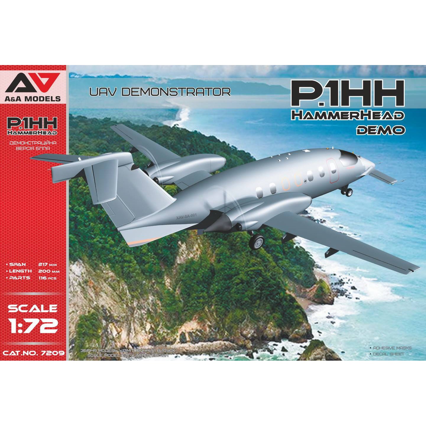 Piaggio P.1HH HammerHead UAV Demonstrator Model Kit 1:72 | A&A Models ...