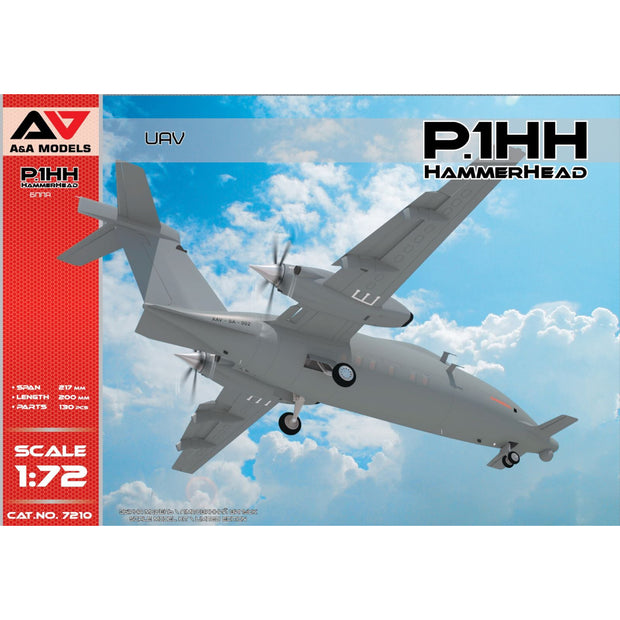 Piaggio P1 HH HammerHead UAV (2nd flying prototype) Model Aircraft Kit Scale 1:72 A&A Models AAM7210