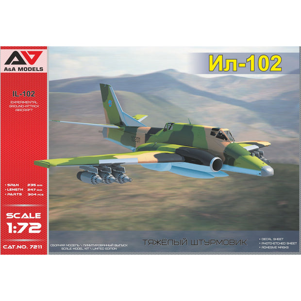 Ilyushin IL-102 Experimental ground-attack Model Aircraft Kit Scale 1:72 A&A Models AAM7211