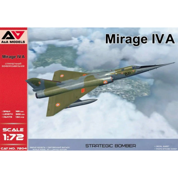 Dassault Mirage IVP Strategic Bomber with ASMP Missile Model Aircraft Kit Scale 1:72 A&A Models AAM7221