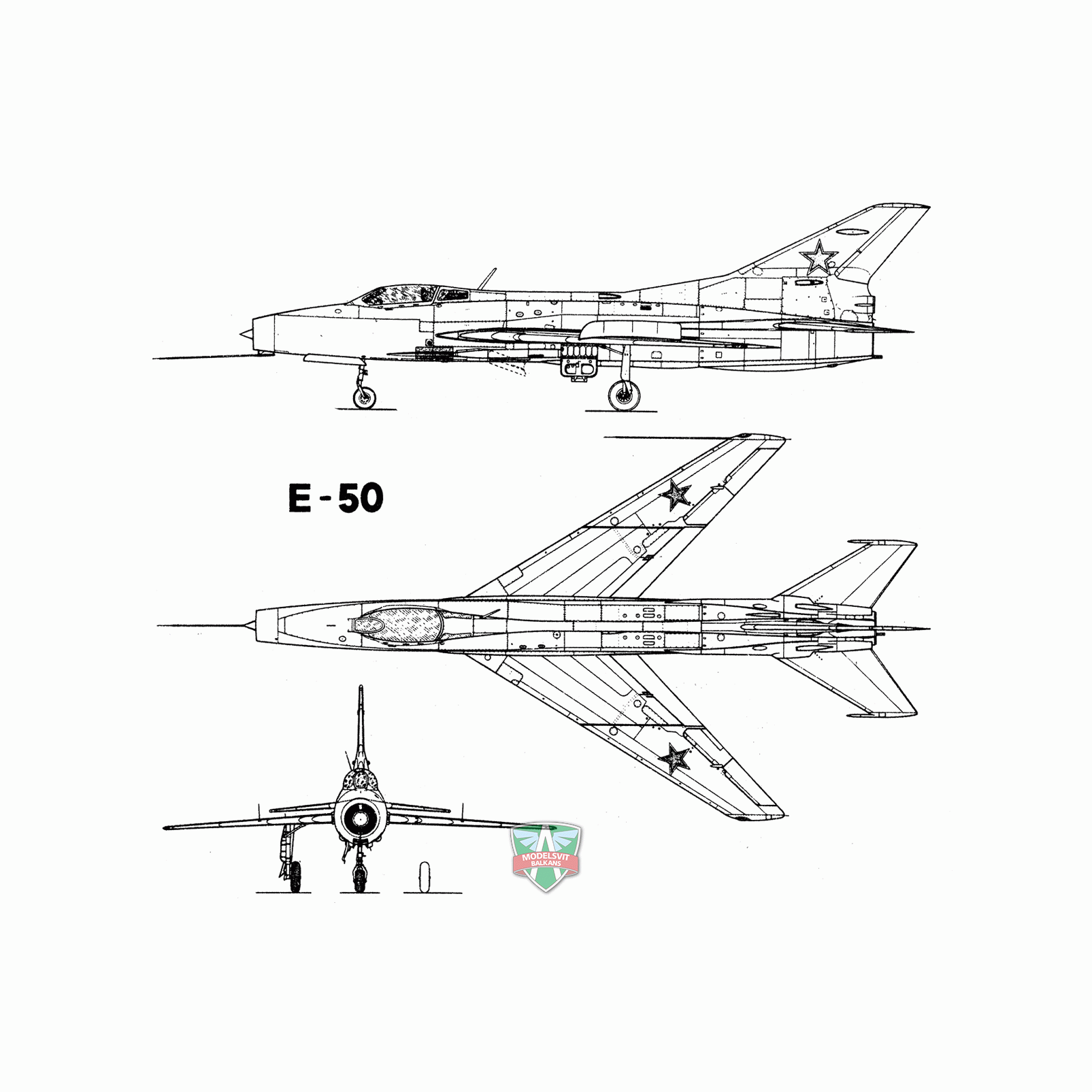 MiG Ye-50 experimental interceptor with rocket engine Aircraft Model Kit Scale 1:72 A&A Models AAM7223