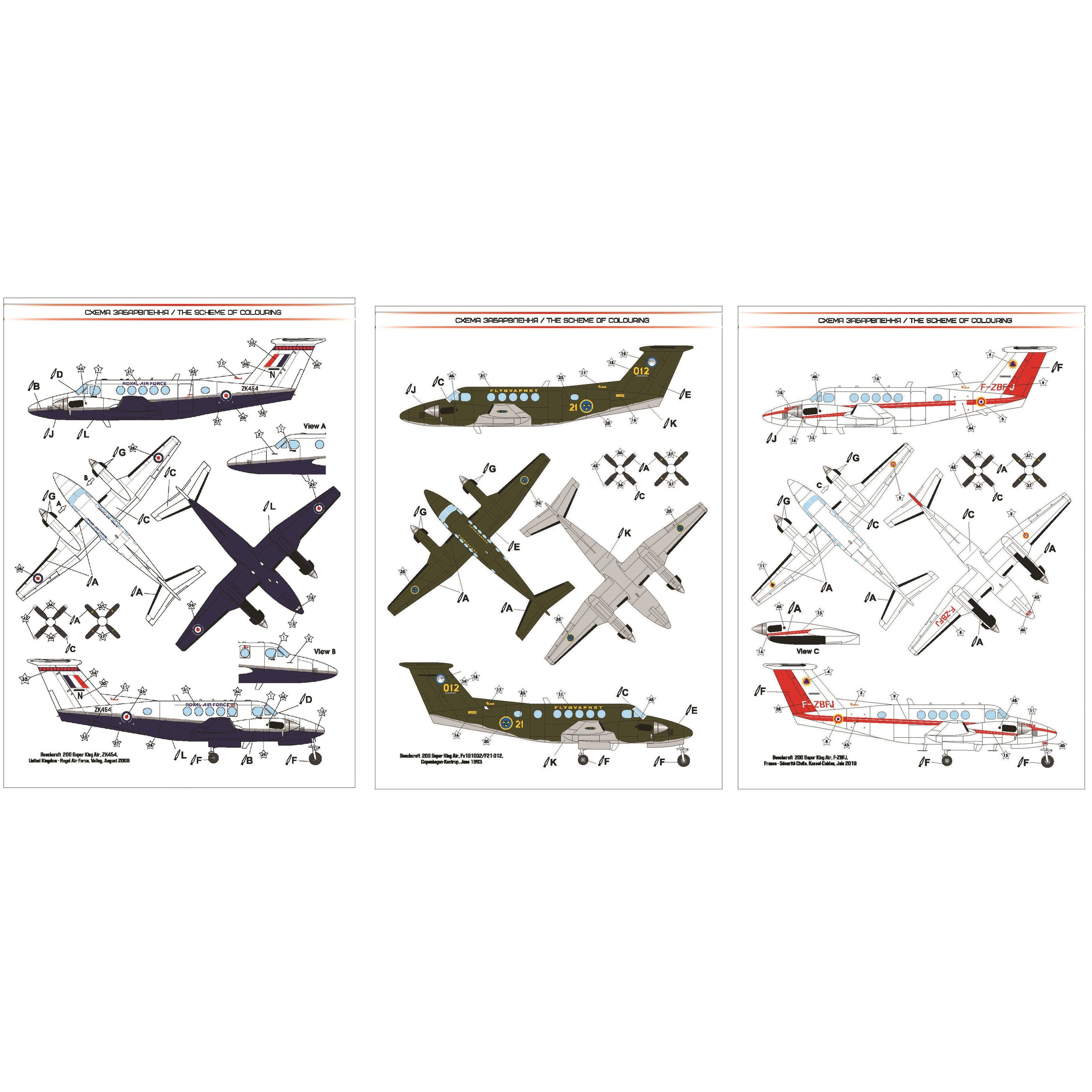 Beechcraft 200 Super King Air Model Kit Aircraft Scale 1:72 A&A Models AAM7224