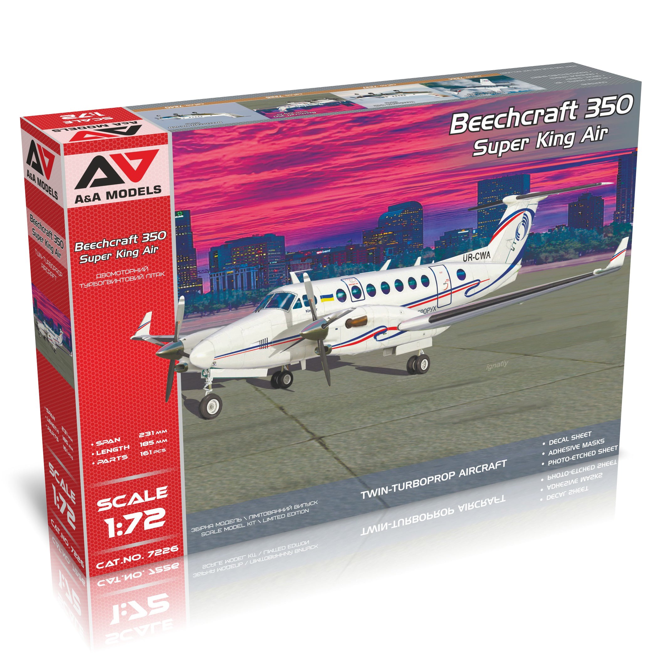 Beechcraft 350 Super King Air Model Kit Aircraft Scale 1:72 A&A Models AAM7226
