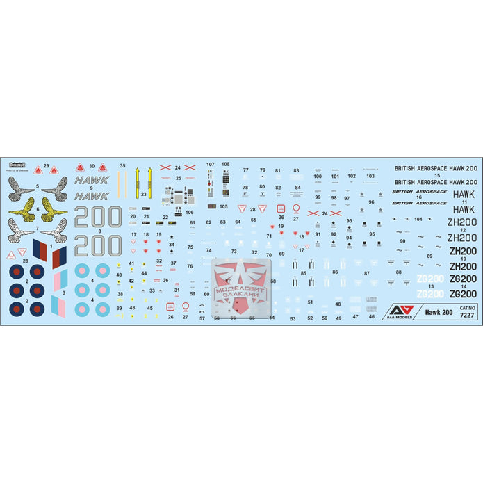 British Aerospace Hawk 200 ZG200 light multirole fighter Model Kit Aircraft Scale 1:72 A&A Models AAM7227