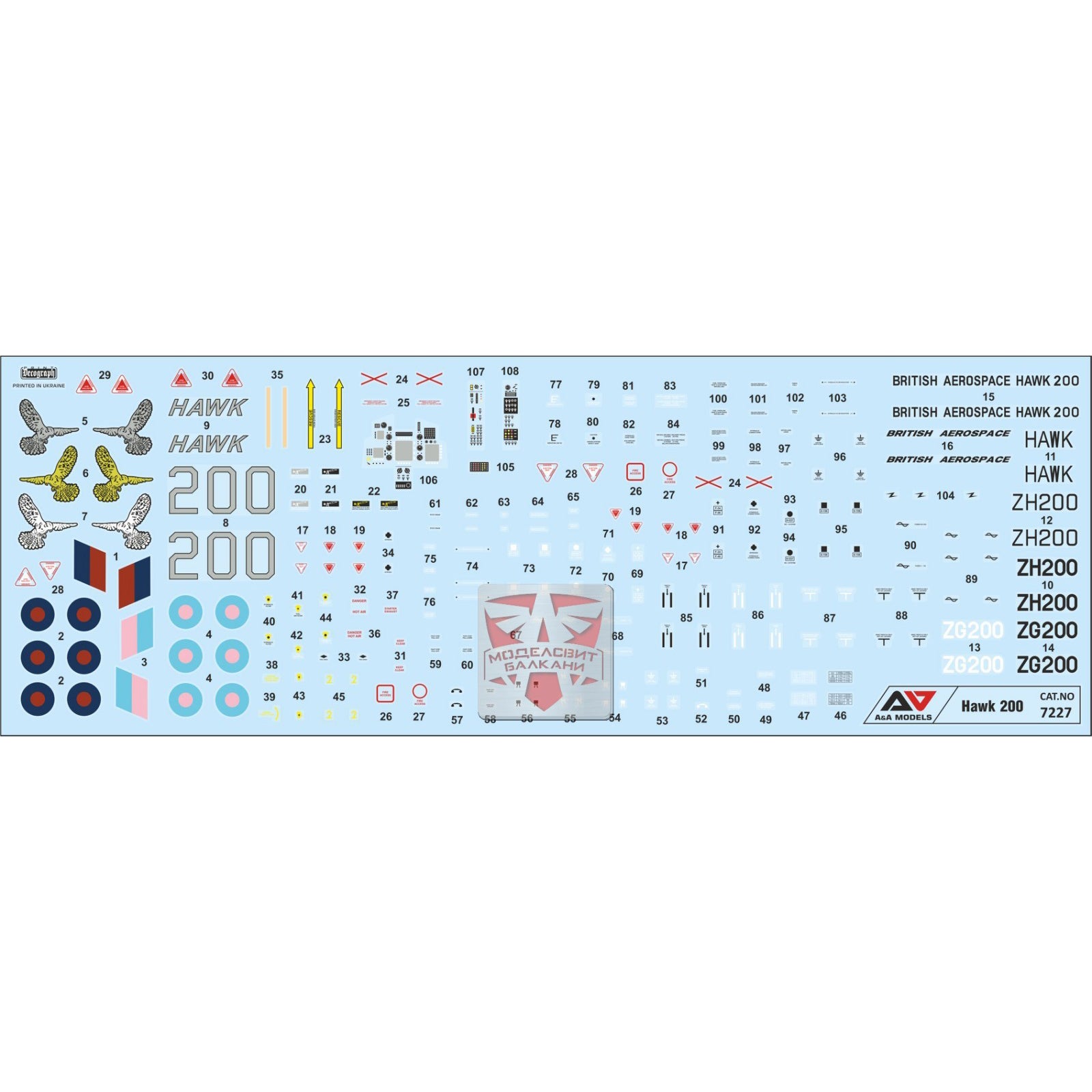 British Aerospace Hawk 200 ZG200 light multirole fighter Model Kit Aircraft Scale 1:72 A&A Models AAM7227