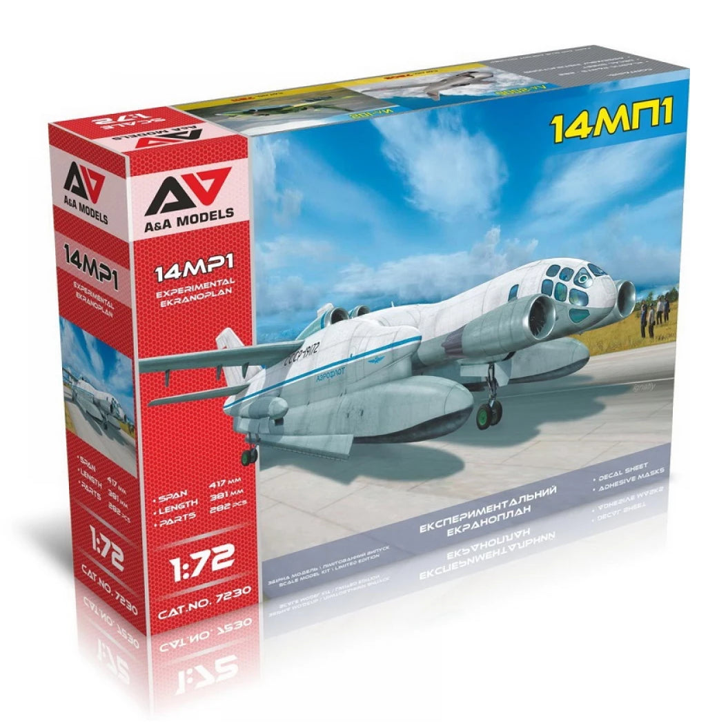 14MP1 Experimental Ekranoplan Model Kit Model Kit Aircraft Scale 1:72 A&A Models AAM7230