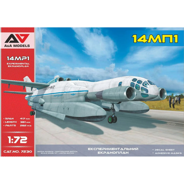 14MP1 Experimental Ekranoplan Model Kit Model Kit Aircraft Scale 1:72 A&A Models AAM7230