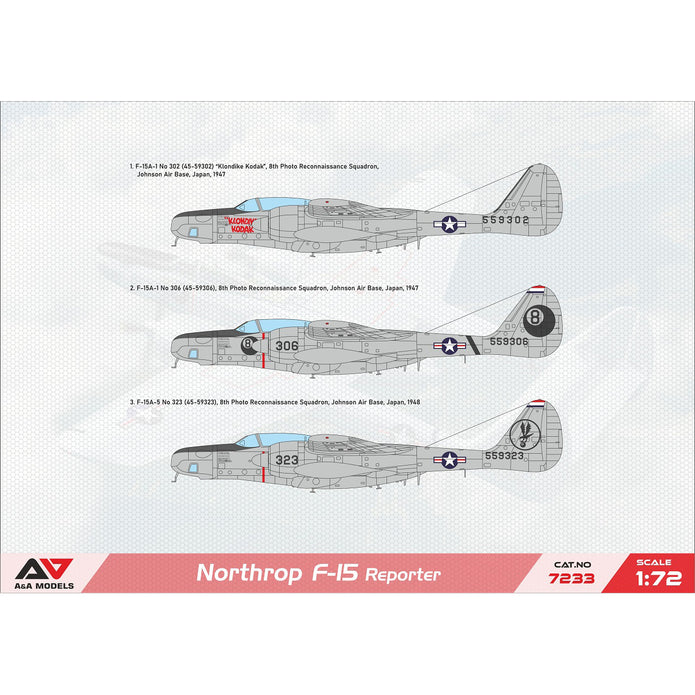 Northrop F 15a Reporter Aircraft Models Kit Scale 1:72 A&A Models AAM7233
