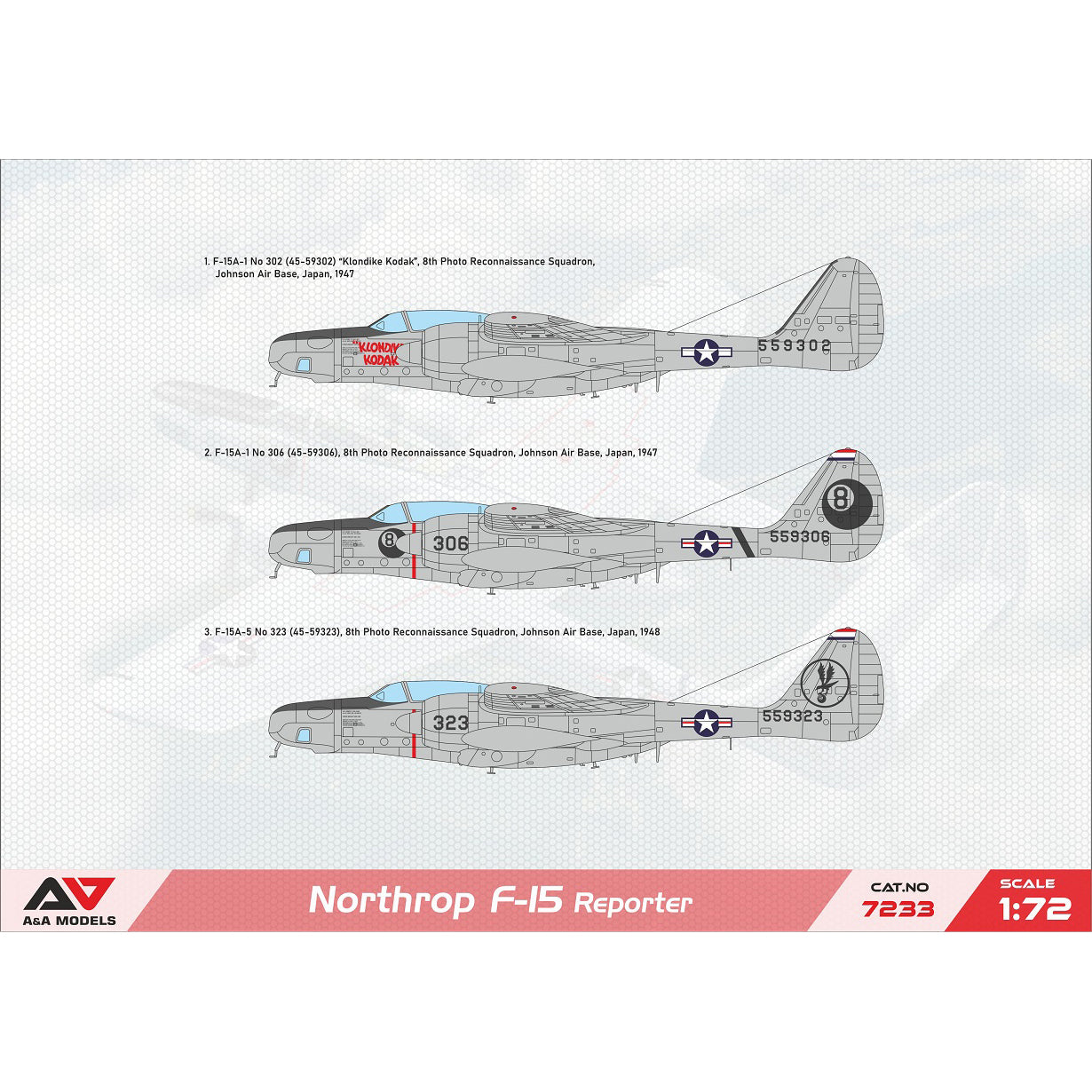 Northrop F 15a Reporter Aircraft Models Kit Scale 1:72 A&A Models AAM7233
