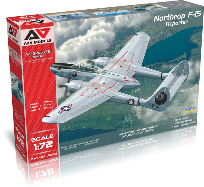 Northrop F 15a Reporter Aircraft Models Kit Scale 1:72 A&A Models AAM7233