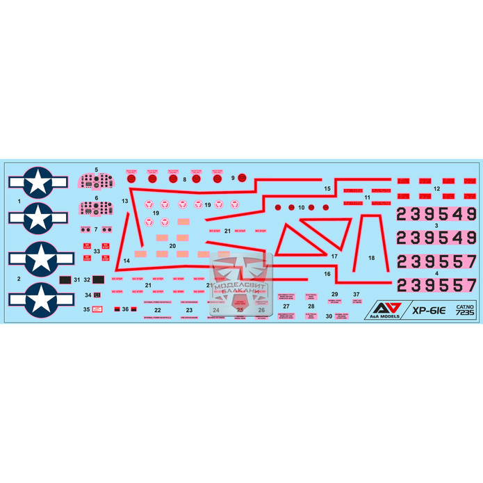 Northrop XP-61 E Experimental Escort Fighter Model Kit Aircraft Scale 1:72 A&A Models AAM7235