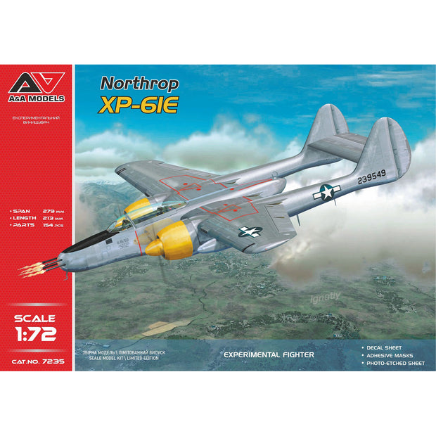 Northrop XP-61 E Experimental Escort Fighter Model Kit Aircraft Scale 1:72 A&A Models AAM7235
