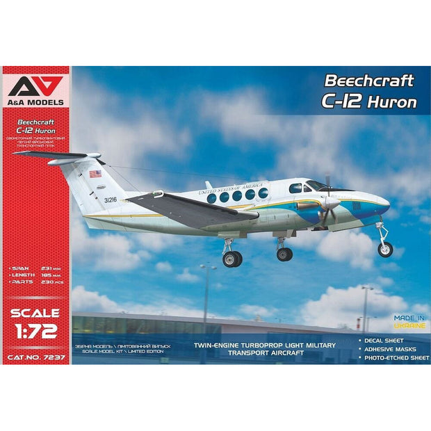 Beechcraft C-12 Huron Aircraft Models Kit Scale 1:72 A&A Models AAM7237