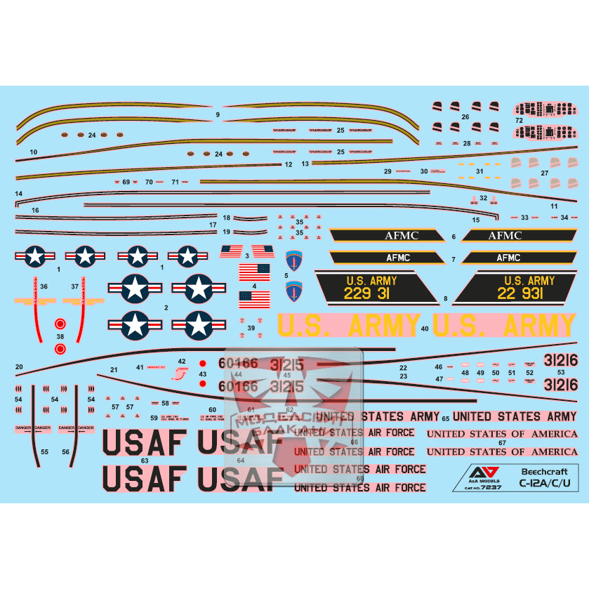 Beechcraft C-12 Huron Aircraft Models Kit Scale 1:72 A&A Models AAM7237