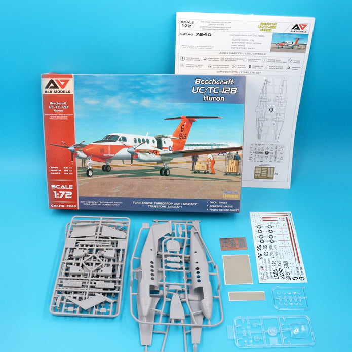 Beechcraft Uc Tc 12b Huron U,s, Navy U,s, Marine Corp Model Kit Aircraft Scale 1:72 A&A Models AAM7240