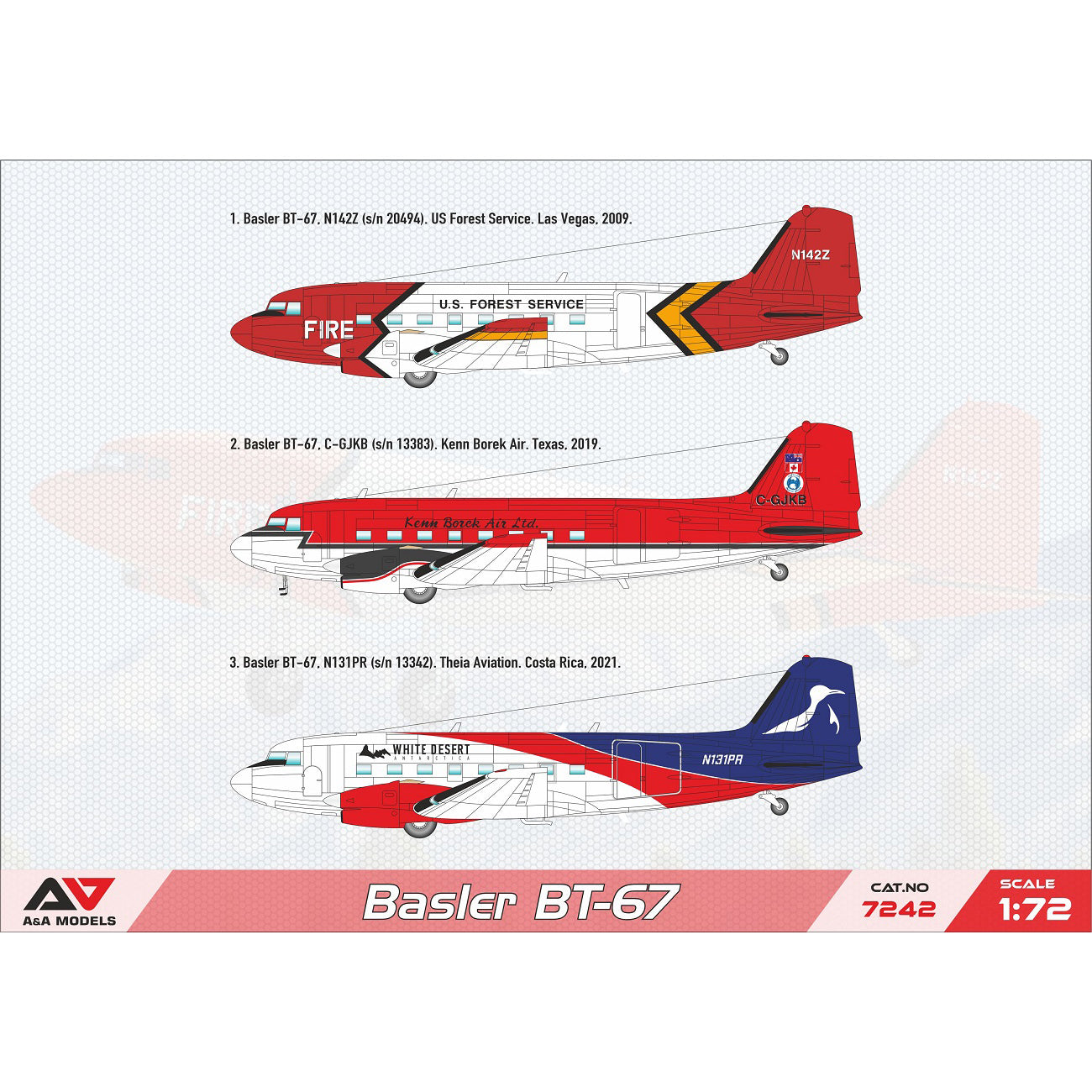 Basler Bt 67 Model Kit Aircraft Scale 1:72 A&A Models AAM7242
