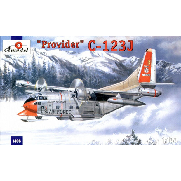 Fairchild C-123J 'Provider' USAF transport aircraft Scale 1:144 Amodel AMO1406 Plastic Airplane Model Kit