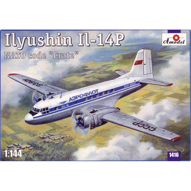 Ilyushin IL-14P Scale 1:144 Amodel AMO1416 Plastic Airplane Model Kit