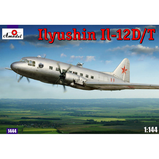 Ilyushin IL-12D/T Soviet military transport aircraft Scale 1:144 Amodel AMO1444 Plastic Airplane Model Kit