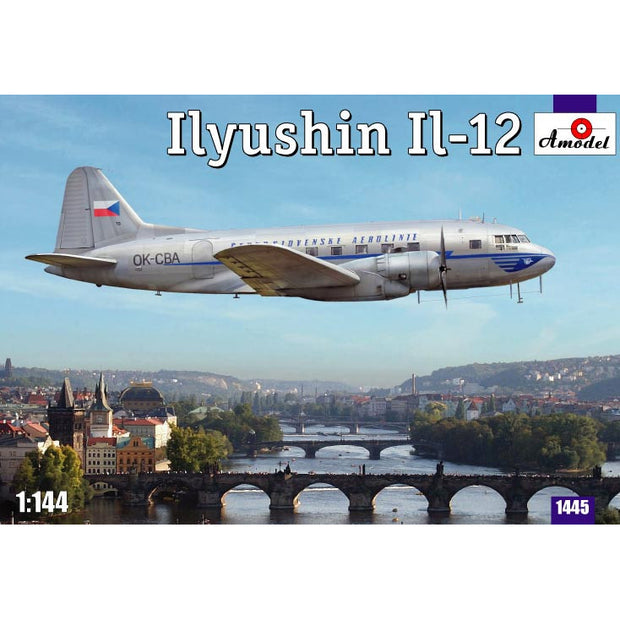 Ilyushin IL-12 Czech airliner Scale 1:144 Amodel AMO1445 Plastic Airplane Model Kit